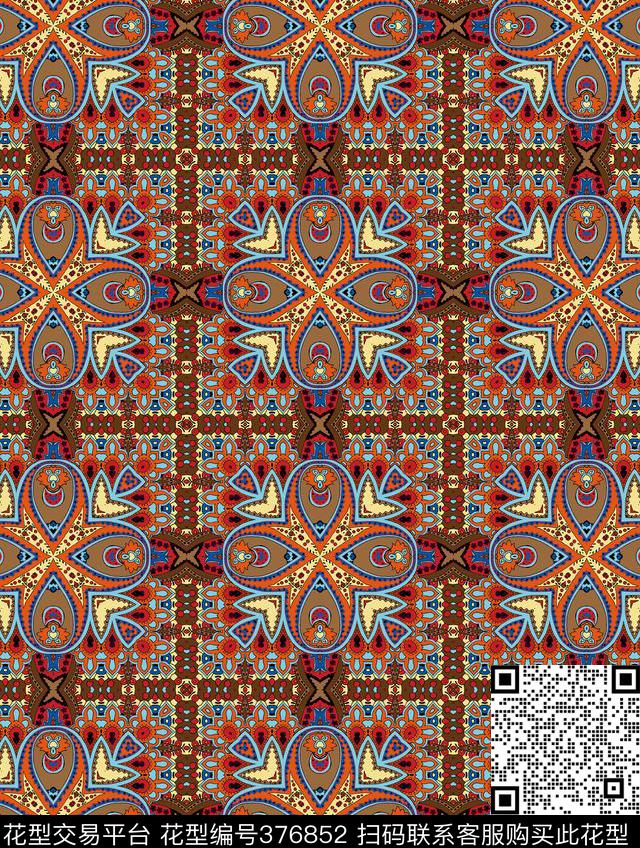 传统印花欧洲纹样复古民族传统印花华亿平台下载（图片编号: 376852） - 瓦栏（Walan）