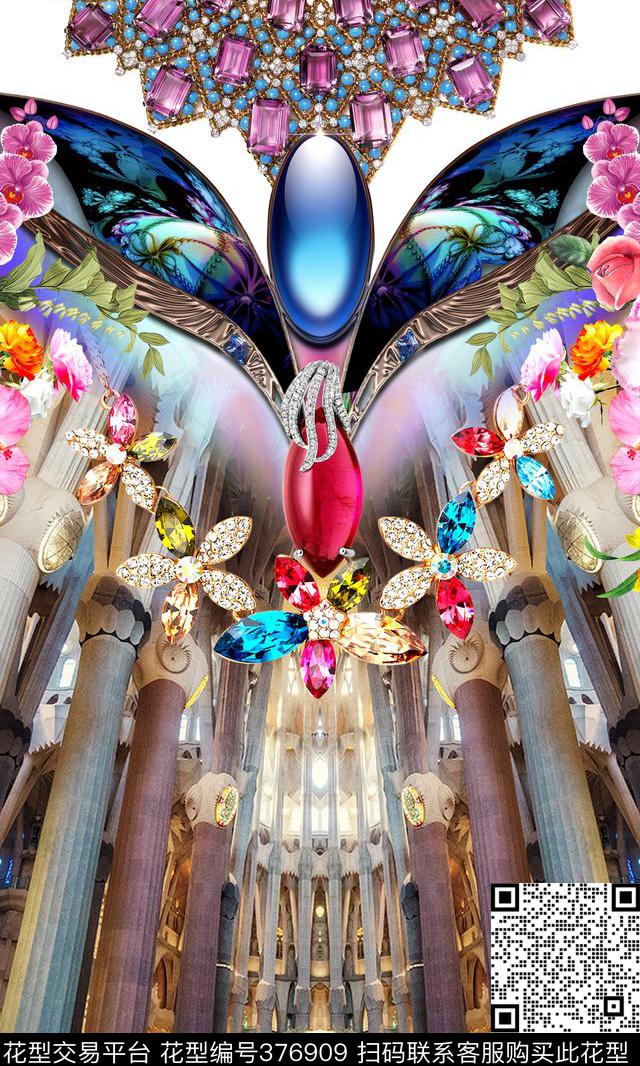 定位宫廷动物数码印花华亿平台下载（图片编号: 376909） - 瓦栏（Walan）