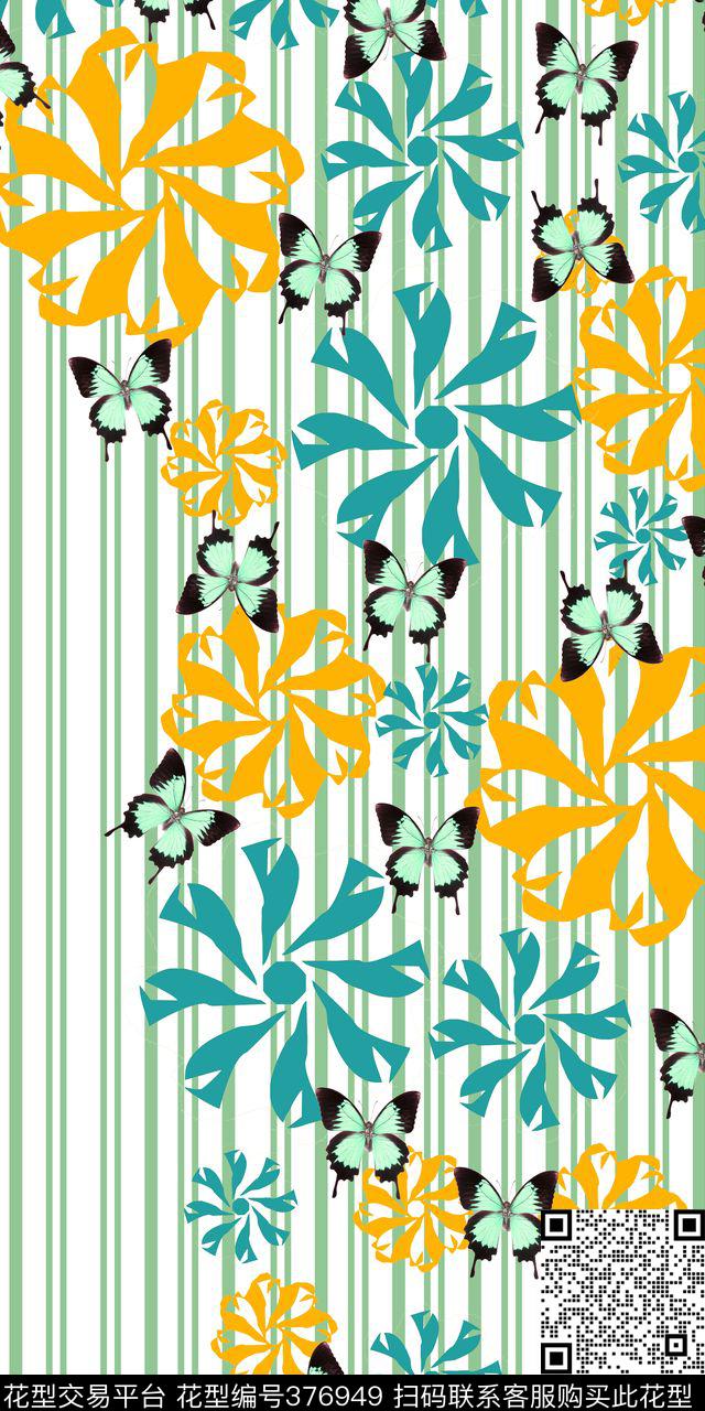 几何图案写意线条、条纹、格子类传统印花华亿平台下载（图片编号: 376949） - 瓦栏（Walan）