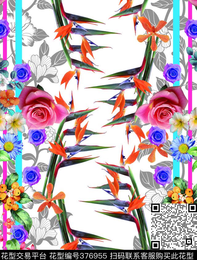 定位花花卉数码印花华亿平台下载（图片编号: 376955） - 瓦栏（Walan）