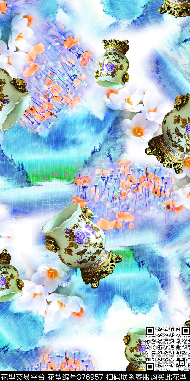 时尚瓷器珠宝首饰器皿数码印花华亿平台下载（图片编号: 376957） - 瓦栏（Walan）