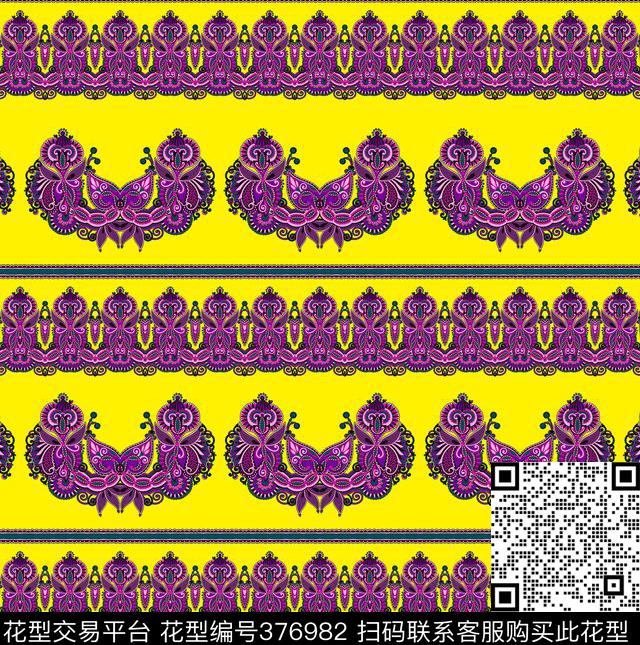 传统印民族风腰果花传统印花华亿平台下载（图片编号: 376982） - 瓦栏（Walan）