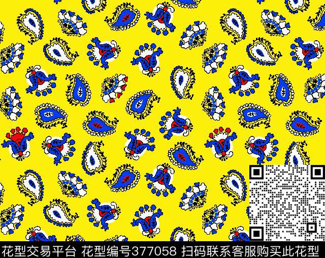 佩斯利涡旋纹扇子2015年春夏新华亿平台传统印花华亿平台下载（图片编号: 377058） - 瓦栏（Walan）