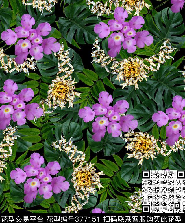 宝石数码印花儿数码印花华亿平台下载（图片编号: 377151） - 瓦栏（Walan）