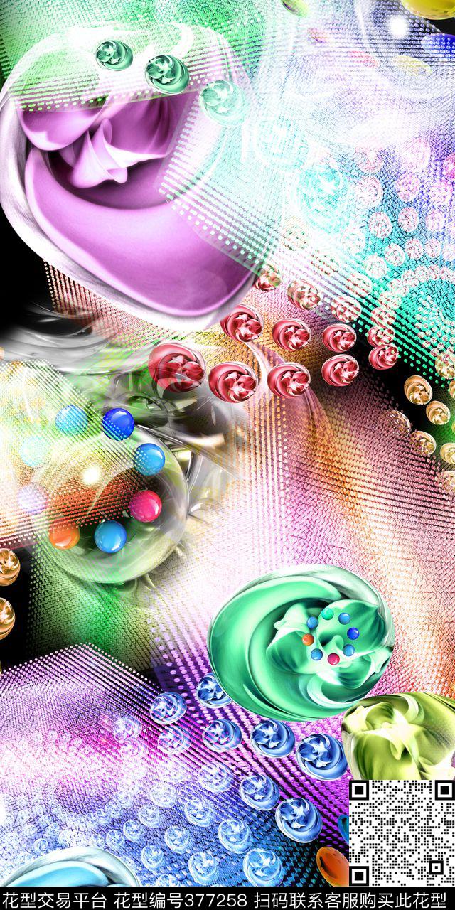 数码抽象几何抽象几何抽象几何数码印花华亿平台下载（图片编号: 377258） - 瓦栏（Walan）