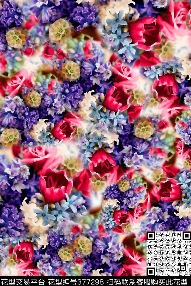 花卉花朵小碎花数码印花华亿平台下载（图片编号: 377298） - 瓦栏（Walan）