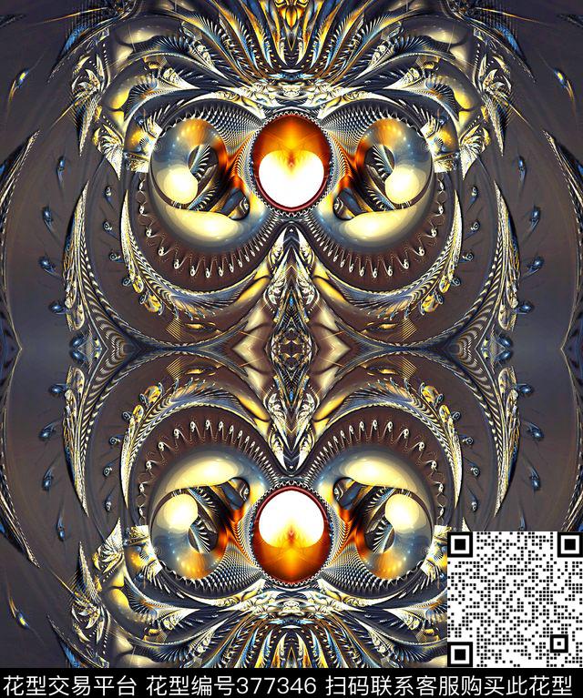 抽象几何抽象几何数码印花华亿平台下载（图片编号: 377346） - 瓦栏（Walan）