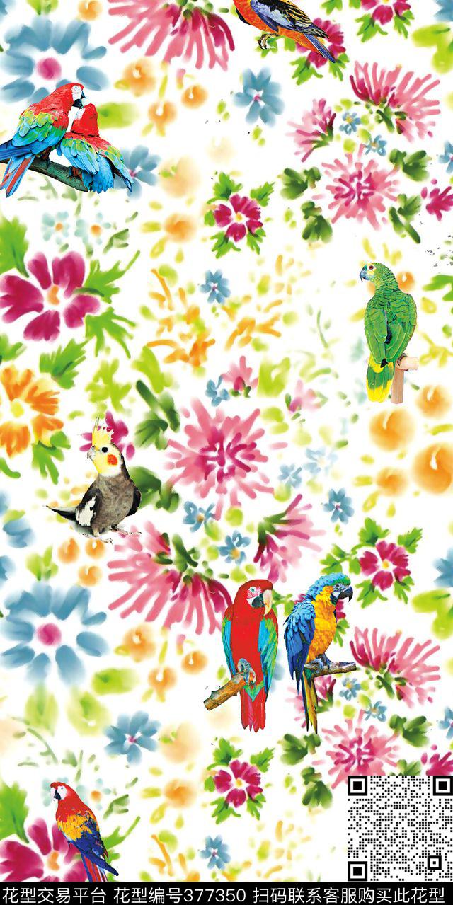 休闲鸟数码印花华亿平台下载（图片编号: 377350） - 瓦栏（Walan）