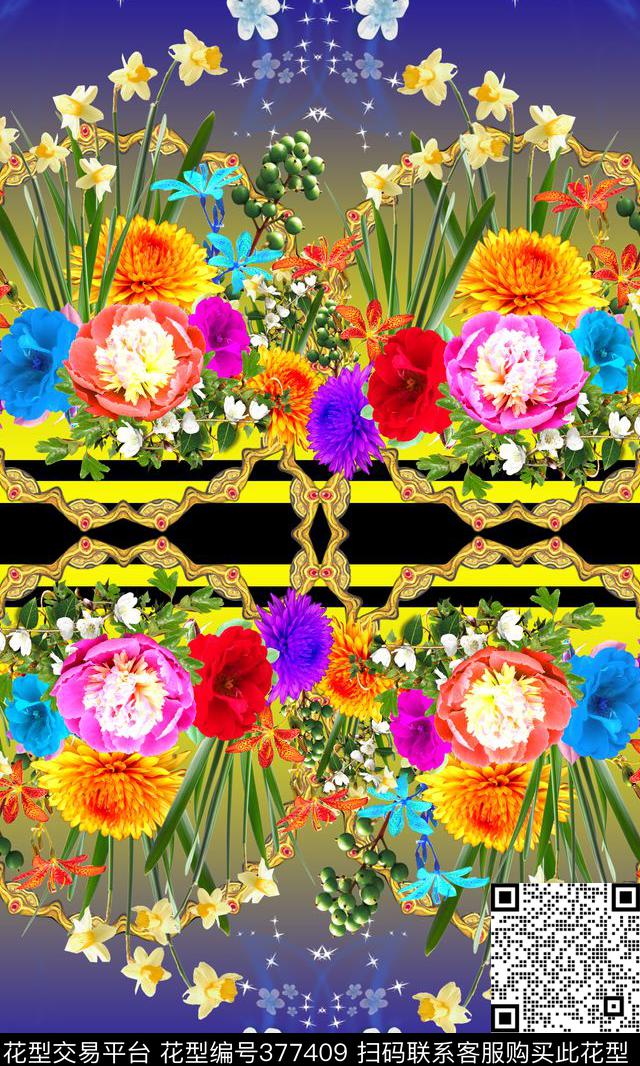 定位花卉动物数码印花华亿平台下载（图片编号: 377409） - 瓦栏（Walan）