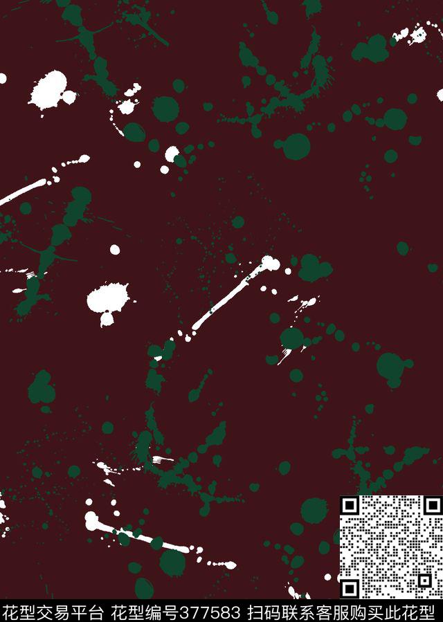 抽象液体喷溅元素男装印花集锦传统印花华亿平台下载（图片编号: 377583） - 瓦栏（Walan）