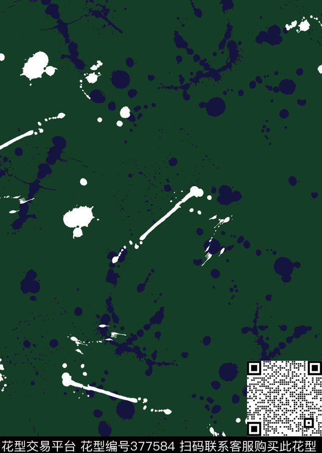 抽象液体喷溅元素男装印花集锦传统印花华亿平台下载（图片编号: 377584） - 瓦栏（Walan）