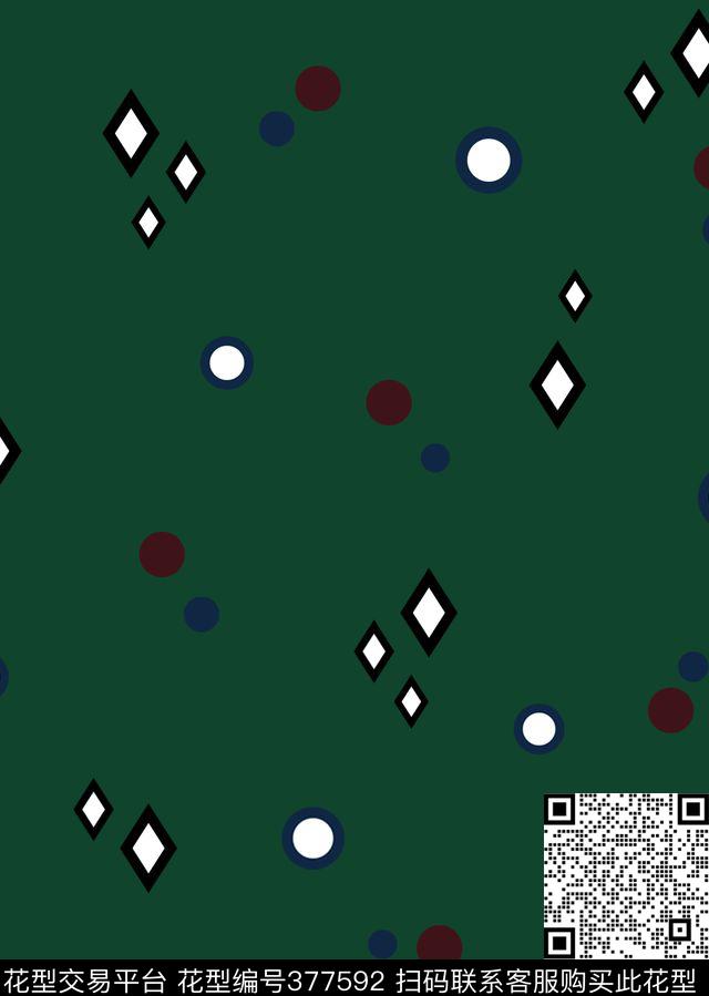 男装几何圆点、菱形男装印花集锦传统印花华亿平台下载（图片编号: 377592） - 瓦栏（Walan）