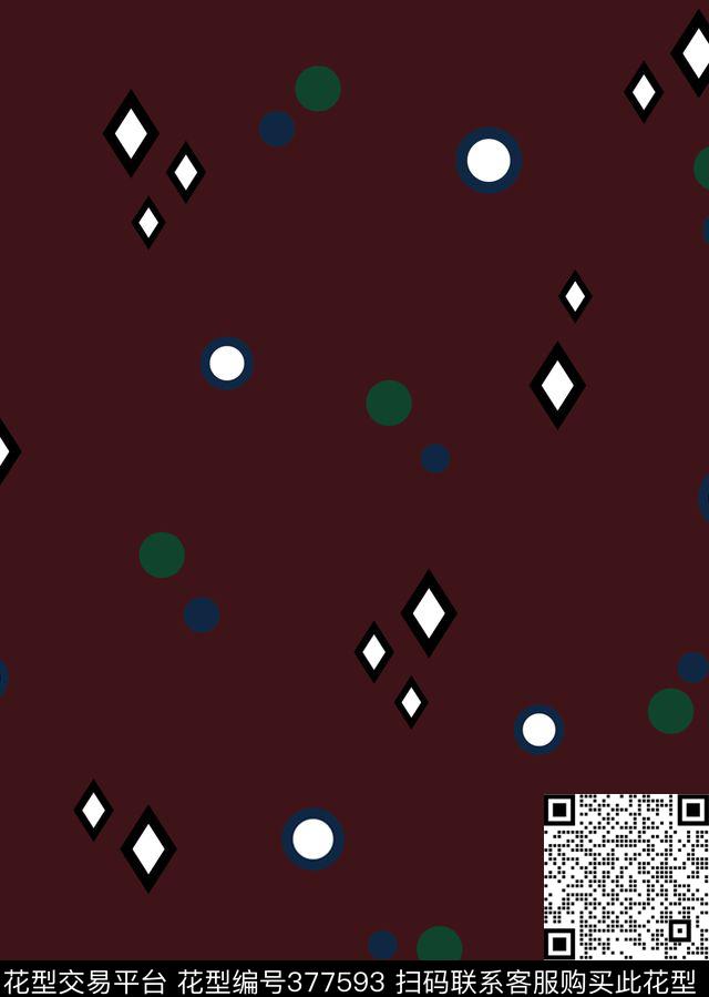 男装几何圆点、菱形男装印花集锦传统印花华亿平台下载（图片编号: 377593） - 瓦栏（Walan）