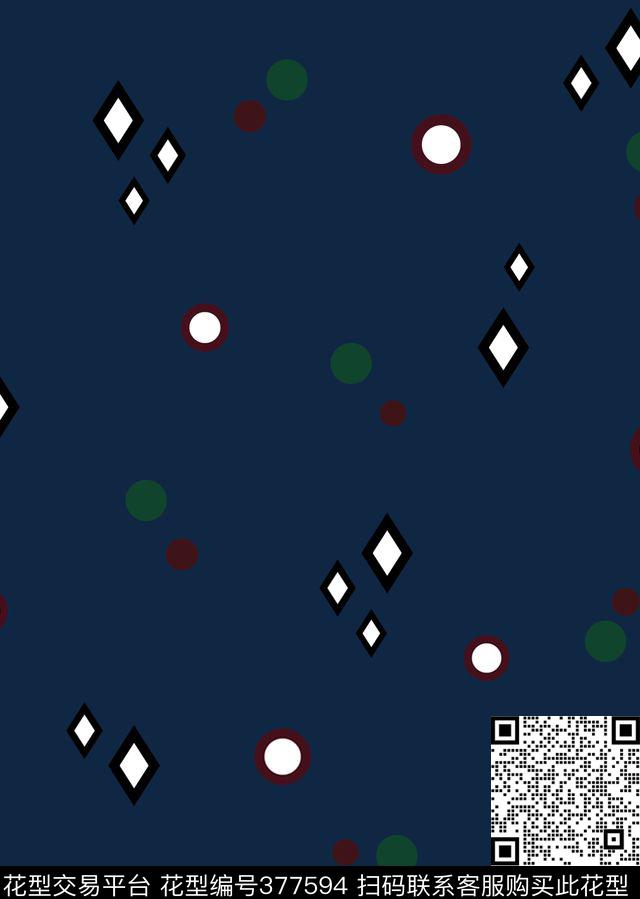 男装几何圆点、菱形男装印花集锦传统印花华亿平台下载（图片编号: 377594） - 瓦栏（Walan）