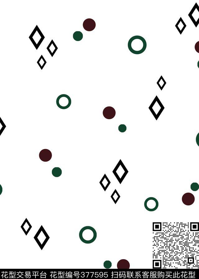 男装几何圆点、菱形男装印花集锦传统印花华亿平台下载（图片编号: 377595） - 瓦栏（Walan）