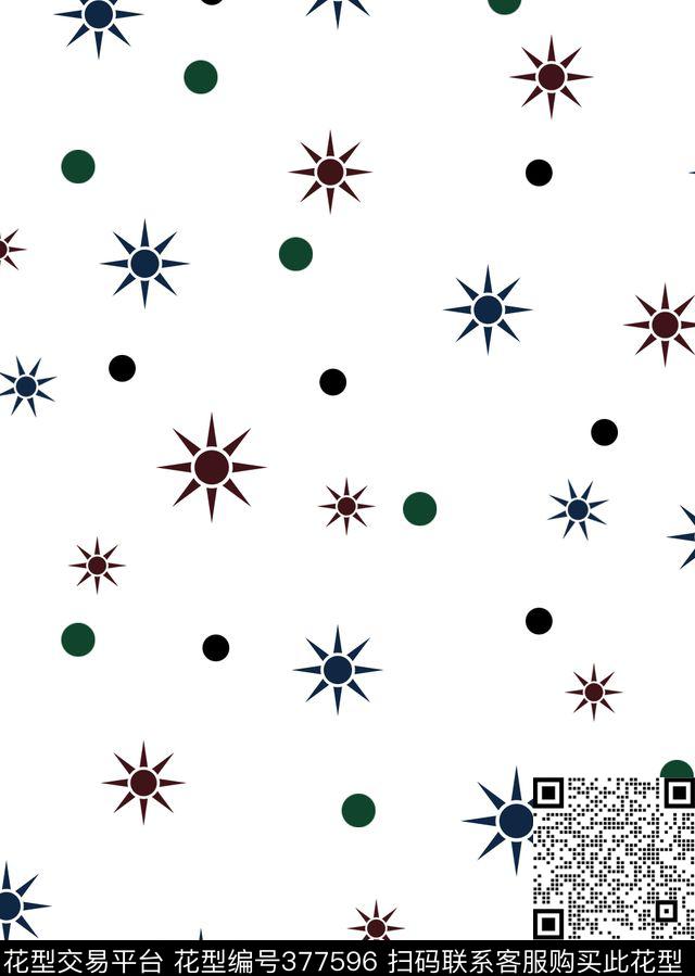 男装几何圆点、抽象几何男装印花集锦传统印花华亿平台下载（图片编号: 377596） - 瓦栏（Walan）