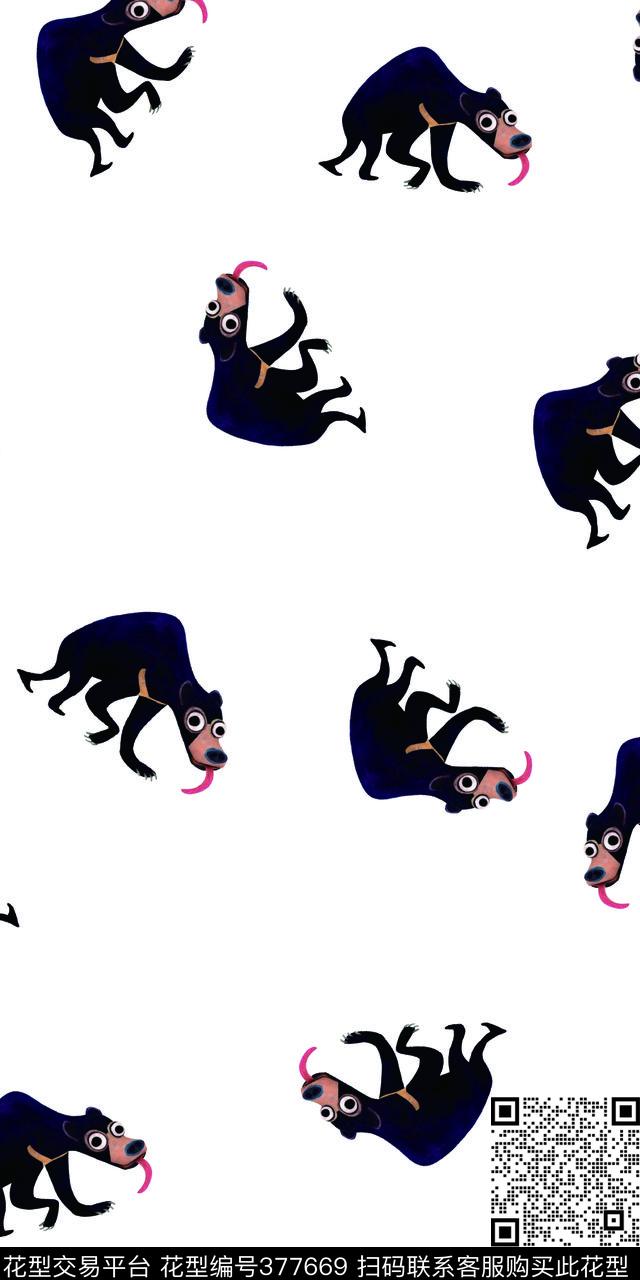 卡通动物数码印花华亿平台下载（图片编号: 377669） - 瓦栏（Walan）