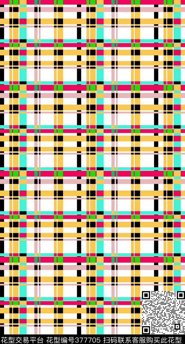 格子华亿平台传统印花华亿平台下载（图片编号: 377705） - 瓦栏（Walan）