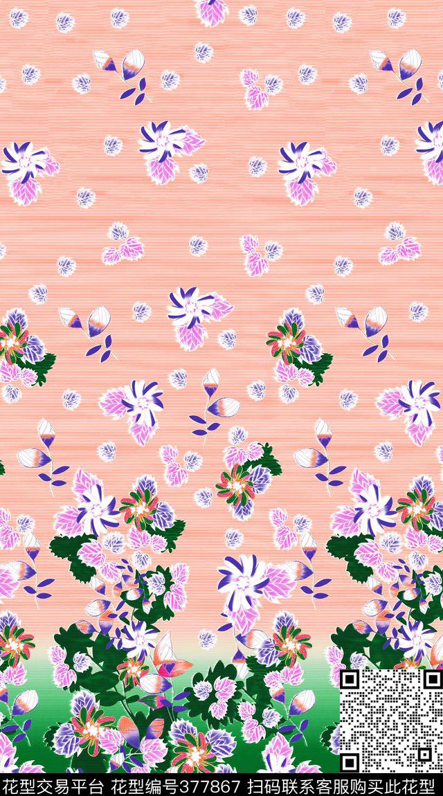 花小花碎花数码印花华亿平台下载（图片编号: 377867） - 瓦栏（Walan）