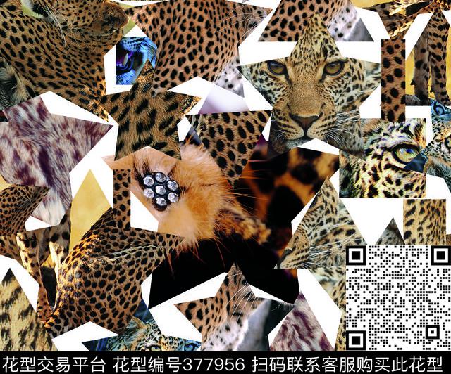 豹文潮流华亿平台动物数码印花华亿平台下载（图片编号: 377956） - 瓦栏（Walan）