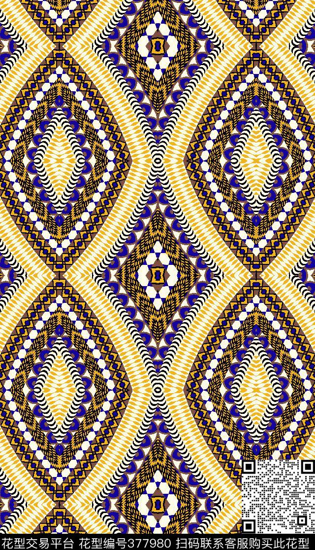 几何民族风几何方形几何传统印花华亿平台下载（图片编号: 377980） - 瓦栏（Walan）