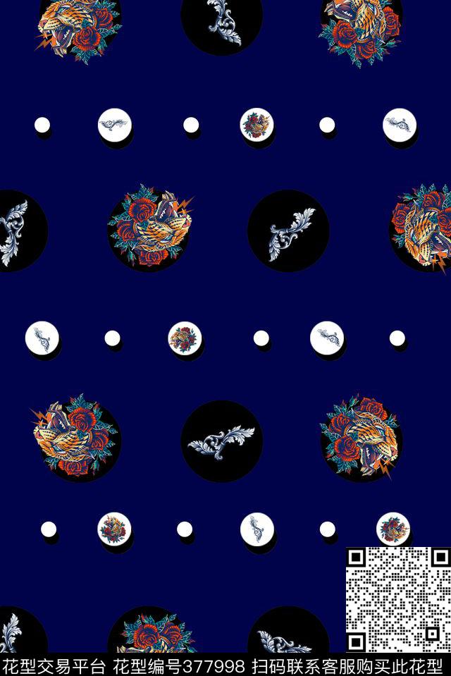 波点动物商务休闲数码印花华亿平台下载（图片编号: 377998） - 瓦栏（Walan）