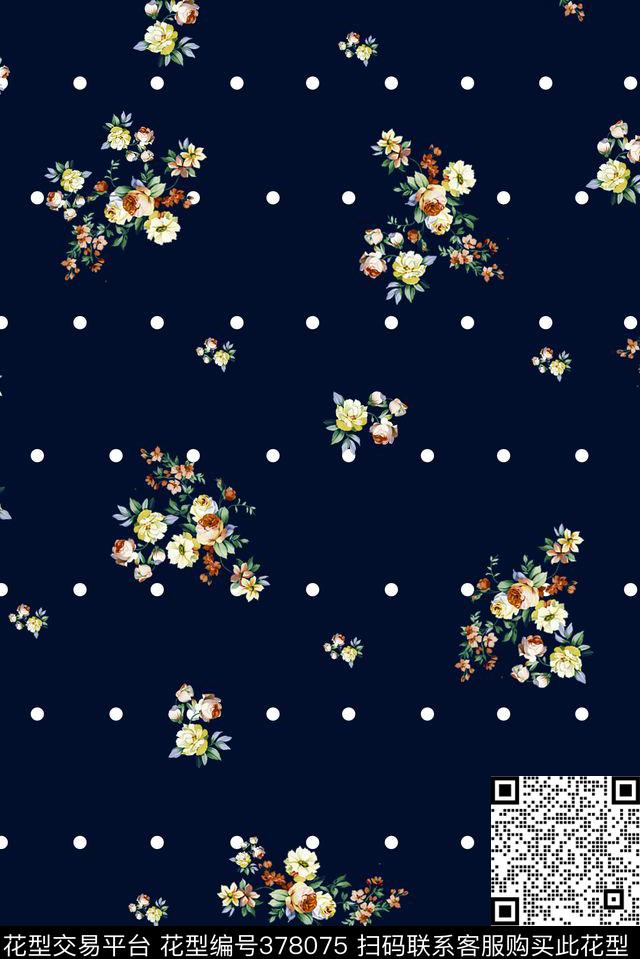 小碎花波点商务休闲数码印花华亿平台下载（图片编号: 378075） - 瓦栏（Walan）