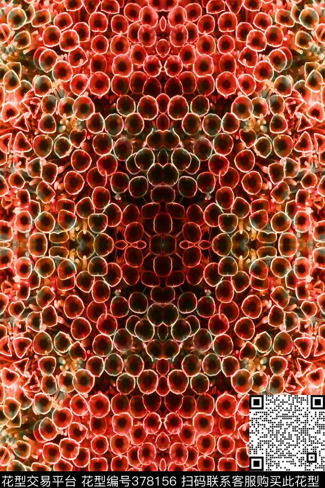 抽象对称圆点数码印花华亿平台下载（图片编号: 378156） - 瓦栏（Walan）