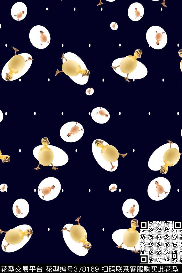 波点萌萌哒小黄鸭数码印花华亿平台下载（图片编号: 378169） - 瓦栏（Walan）