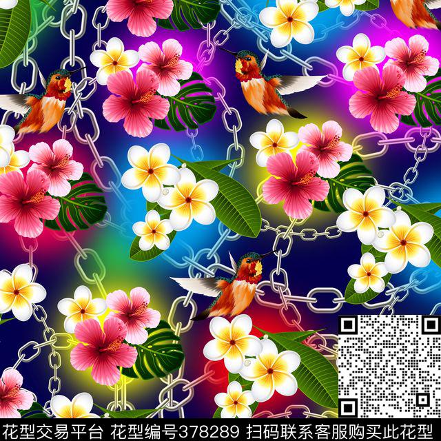 彩色花卉数码印数码印花华亿平台下载（图片编号: 378289） - 瓦栏（Walan）