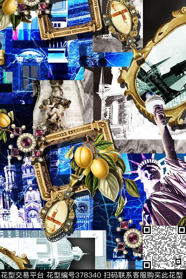 数码欧式复古男装女装欧式复古流行时尚花等数码印花华亿平台下载（图片编号: 378340） - 瓦栏（Walan）