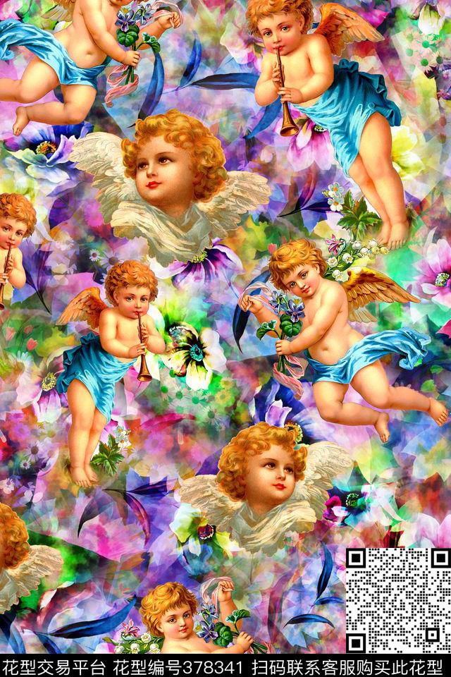 欧式人物别样风情数码印花华亿平台下载（图片编号: 378341） - 瓦栏（Walan）