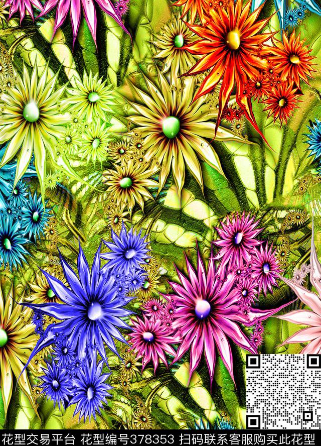 服装家纺丝巾数码印花华亿平台下载（图片编号: 378353） - 瓦栏（Walan）