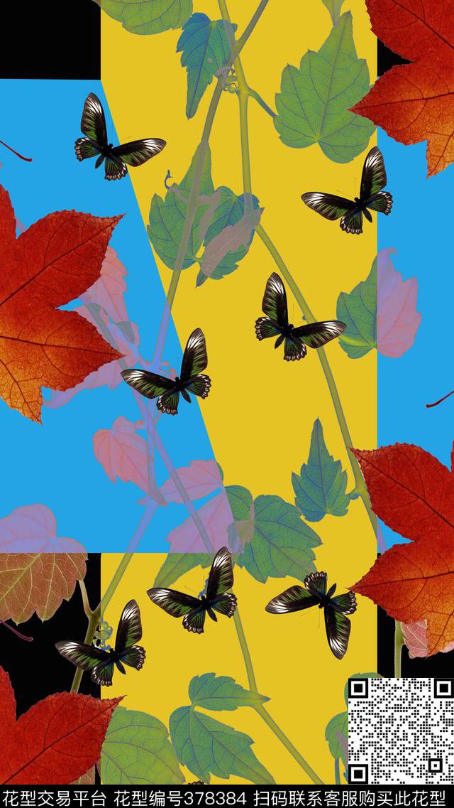 动物藤蔓写意传统印花华亿平台下载（图片编号: 378384） - 瓦栏（Walan）