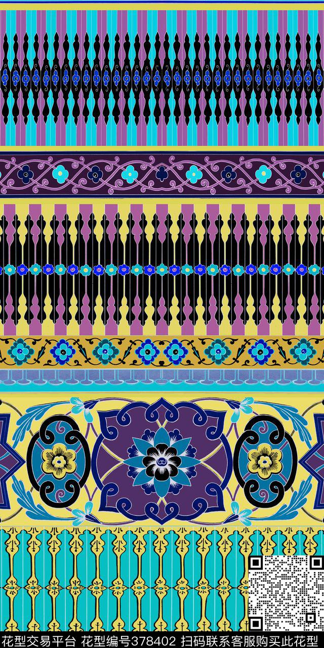 民族风东欧风情欧式花纹传统印花华亿平台下载（图片编号: 378402） - 瓦栏（Walan）