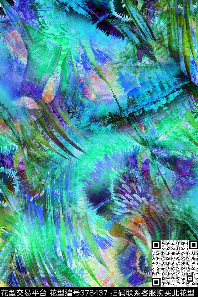 热带花卉色彩炫丽传统印花华亿平台下载（图片编号: 378437） - 瓦栏（Walan）