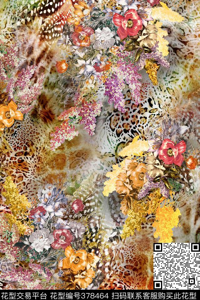 热带豹纹虎皮数码印花华亿平台下载（图片编号: 378464） - 瓦栏（Walan）