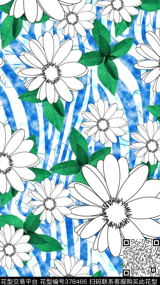 花卉叶子自然传统印花华亿平台下载（图片编号: 378466） - 瓦栏（Walan）