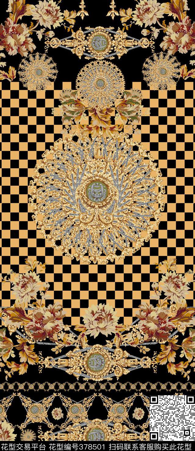复古宫廷金黄欧式宫廷传统印花华亿平台下载（图片编号: 378501） - 瓦栏（Walan）