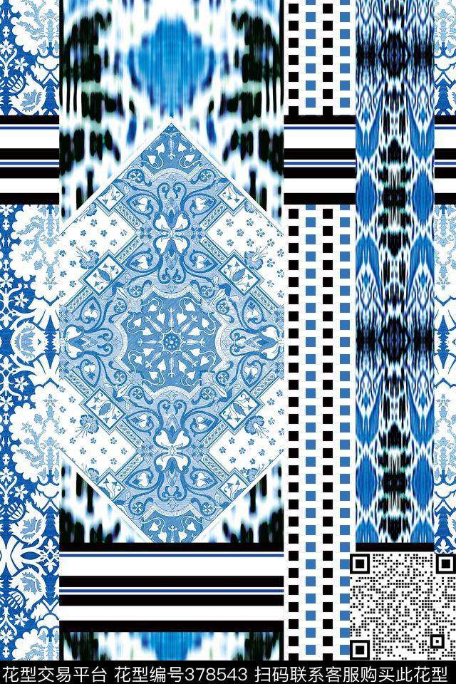 欧式格子古典传统印花华亿平台下载（图片编号: 378543） - 瓦栏（Walan）