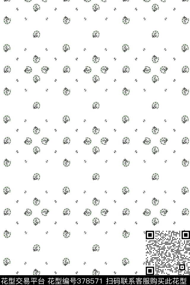 衬衫几何两套色传统印花华亿平台下载（图片编号: 378571） - 瓦栏（Walan）