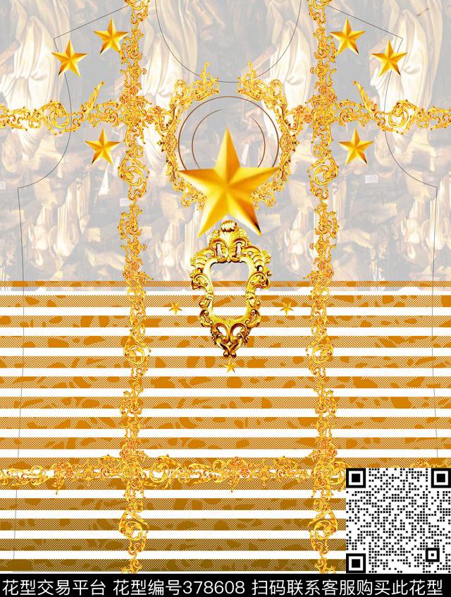 巴洛克男装巴洛克欧美时尚数码印花华亿平台下载（图片编号: 378608） - 瓦栏（Walan）