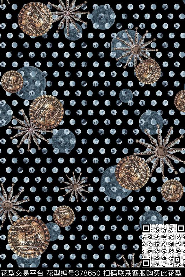 数码欧式复古波点男装女装波点欧式流行时尚花等数码印花华亿平台下载（图片编号: 378650） - 瓦栏（Walan）