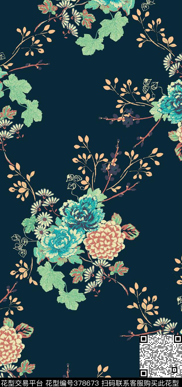 200DPI23.75X50.35CMJPG传统印花华亿平台下载（图片编号: 378673） - 瓦栏（Walan）