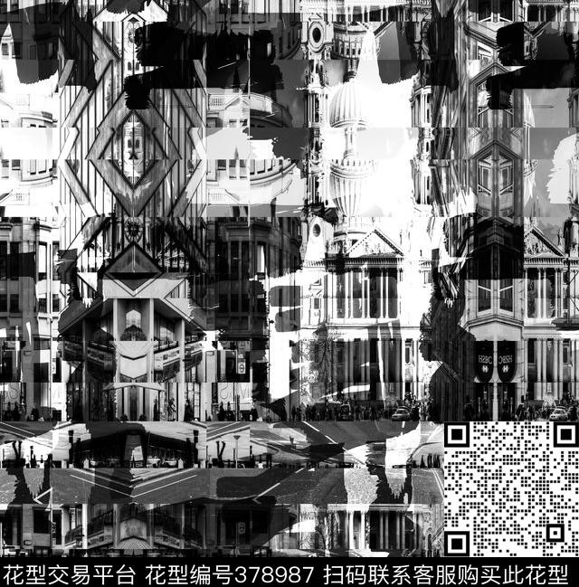 潮流风景复古传统印花华亿平台下载（图片编号: 378987） - 瓦栏（Walan）