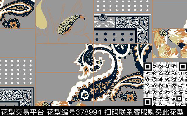 时尚波点格子鹿传统印花华亿平台下载（图片编号: 378994） - 瓦栏（Walan）