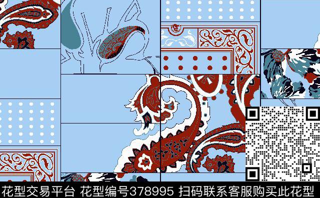 时尚波点格子鹿传统印花华亿平台下载（图片编号: 378995） - 瓦栏（Walan）