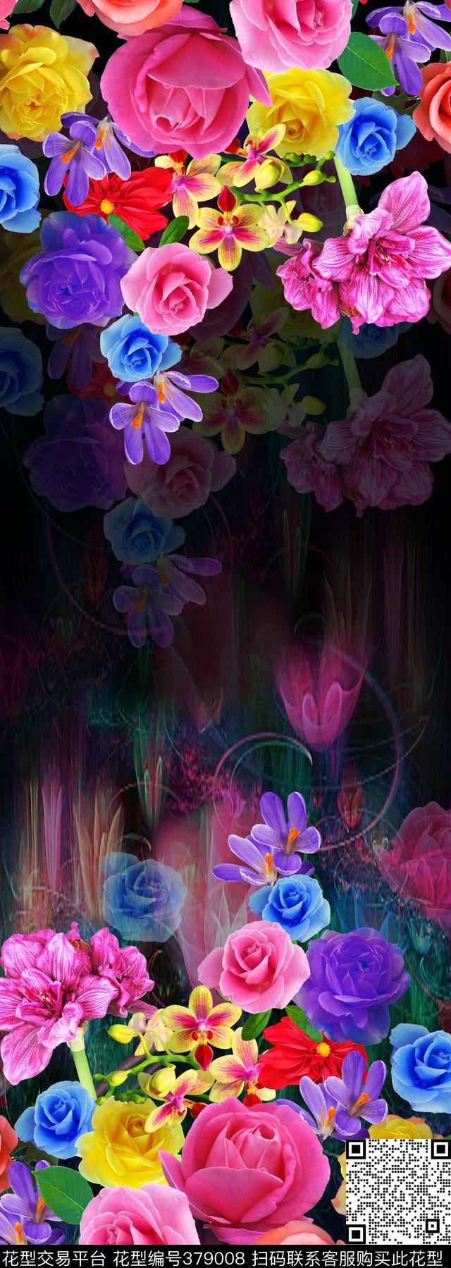 写实花卉泳衣/内衣/服饰面料华亿平台数码印花华亿平台下载（图片编号: 379008） - 瓦栏（Walan）