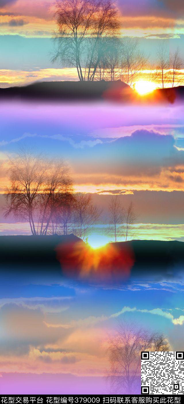 风景照片泳衣/内衣/服饰面料华亿平台数码印花华亿平台下载（图片编号: 379009） - 瓦栏（Walan）