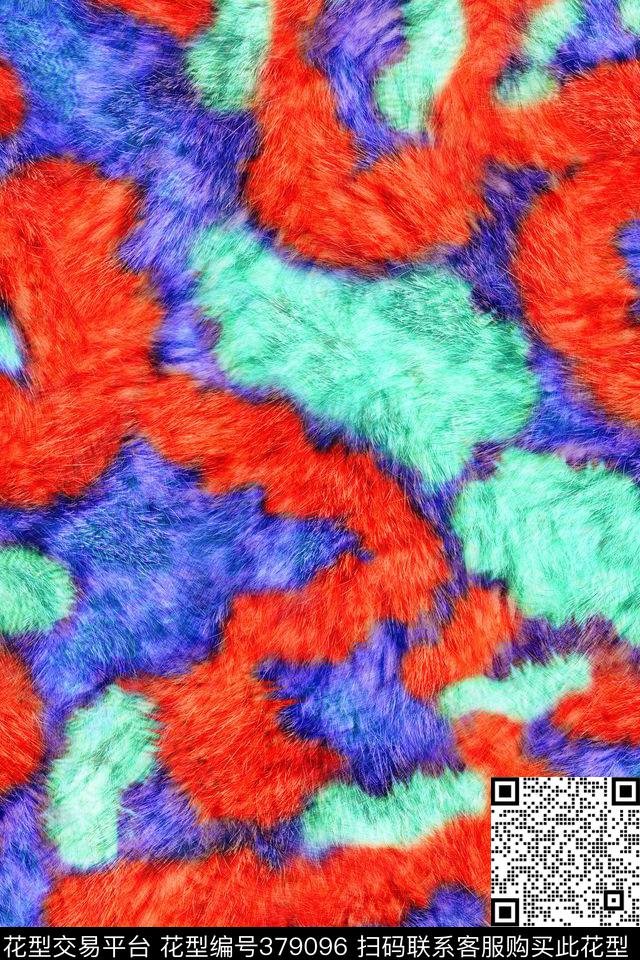 皮毛炫彩豹纹数码印花华亿平台下载（图片编号: 379096） - 瓦栏（Walan）